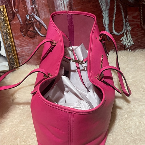 Michael Kors XXL pink leather bag - Picture 6 of 11